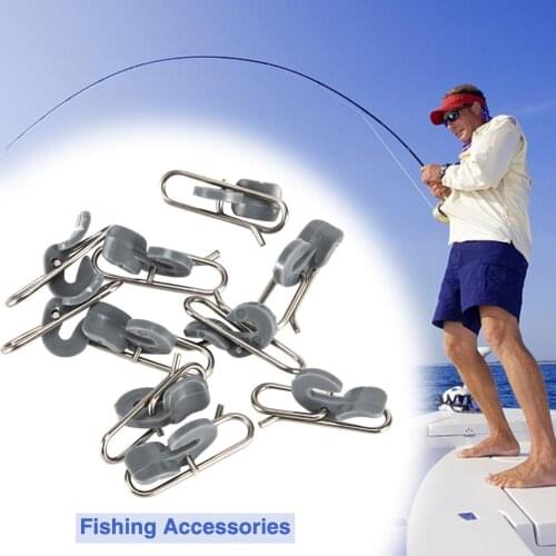 10pcs Fishing Bait Clip Strong Nice Swivels Lock Snaps Fishing Accessories Good Fishing Bait Protection Fishing Accessories