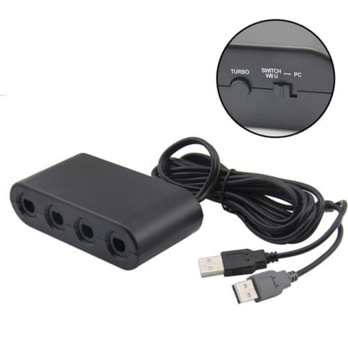 4 Ports For GameCube GC Controllers USB Adapter Converter for Nintendo WiiU PC Game Accessory For NS Switch