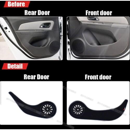4pcs Fabric Door Protection Mats Anti-kick Decorative Pads For Chevrolet Cruze Before 2014