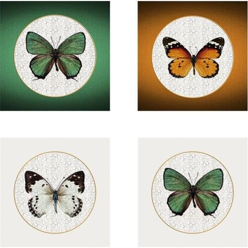 Abstract Wall Art National Butterfly Painting Square Canvas Posters Prints Nordic Animals Picture for Living Room Decoration