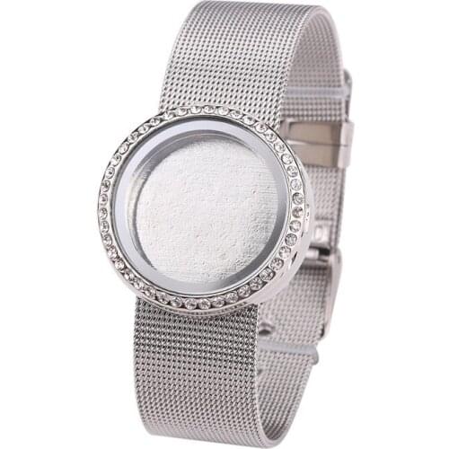 Stainless steel bracelet good quality DIY glass locket 30mm magnetic bracelet