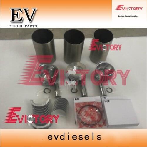 EV For Mitsubishi K3F engine rebuild overhaul kit K3F piston + ring cylinder liner full gasket kit bearing set