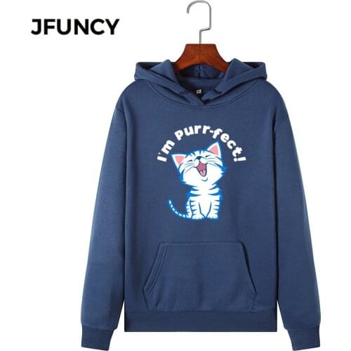 JFUNCY 2020 New Print Women Hoodie Long Sleeve Autumn Pullover Female Hooded Sweatshirt Woman Casual Hoodies Sportwear