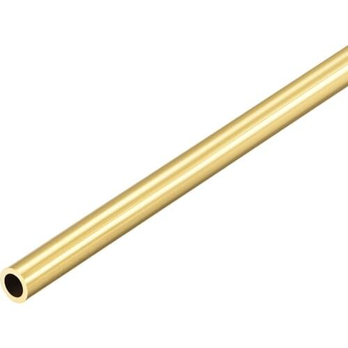 Uxcell Brass Round Tube 300mm Length 6mm OD 1mm Wall Thickness Seamless Straight Pipe Tubing