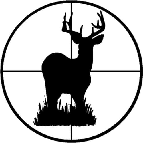 LLY-0350 Personality Car Stickers Hunting Deer Scope Target Cool Modeling Decal PVC Top Quality Waterproof Auto Decals Decor