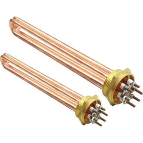 Copper DN40/50 air heating sheet 1.5 inch electric heating rod 380V220V electric heat pipe