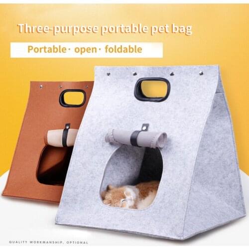 Washable Collapsible Cat Bed Pet House Nest For Cat Portable Bag Outdoors Multi-functional cat bed Mat cat accessories