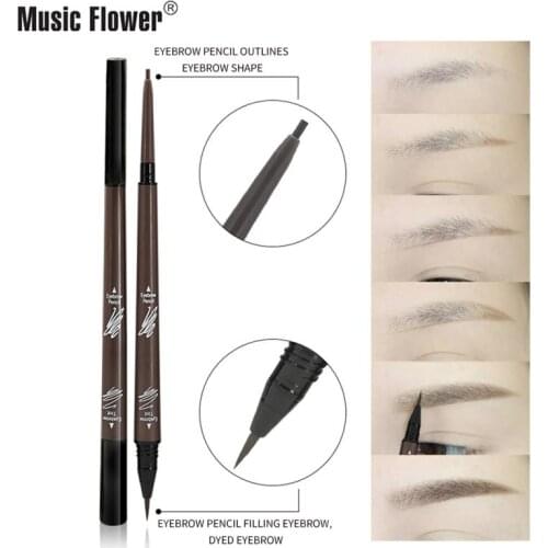 New Double Head Natural Brown Eyes Makeup Eyebrow Pencil Eyebrows Tint Liquid Long-lasting Cosmetic Women Makeup Natual TSLM1