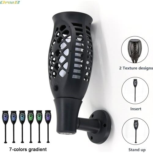 Oreab 96 Led Flickering Solar Flame Lamp Torch Outdoor Ip65 Waterproof Garden Solar Flame Wall Light 2 In 1 Russian Delivery