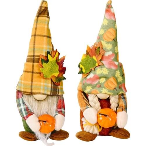 Harvest Festival Ornament Cloth Doll Decor Festival Adornment Orange