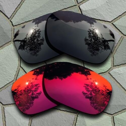 Grey Black&Violet Red Sunglasses Polarized Replacement Lenses for Oakley Twoface