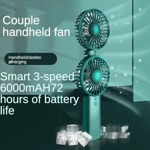 2021 Portable Handheld Fan Office Multifunctional Neck Folding Electric Fan USB Rechargeable Fan Appliances Desktop Air Cooler