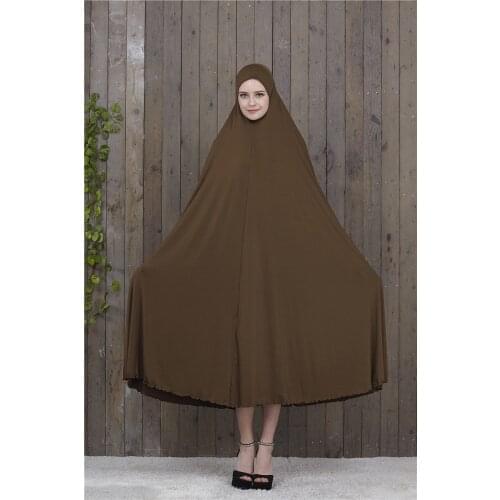 Ramadan Prayer Garment Abaya Dress Women Muslim Long Khimar Hijab Niqab Robe Burka Arab Dubai Headcover Islam Gown Jilbab Kaftan