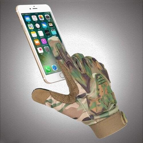 Touchscreen Ridding Gloves Men Military Camouflage Full Finger Wear-resistant Mittens Male SWAT Shoot Paintball Tactical Gloves