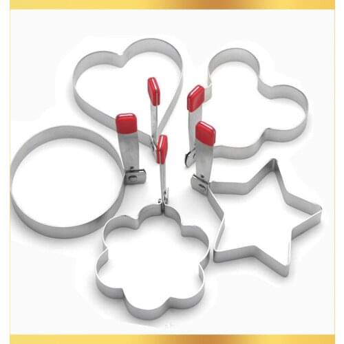 Silicone Fried Egg Pancake Ring Omelette Fried Egg Pentagram Shaper Eggs Mould for Cooking Breakfast Frying Pan Oven Kitchen