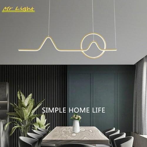 Modern Minimalism LED Pendant Lights Lighting Nordic Cafe Bar Dinning Room Pendant Lamp Kitchen Hanging Lamps Decor Luminaries
