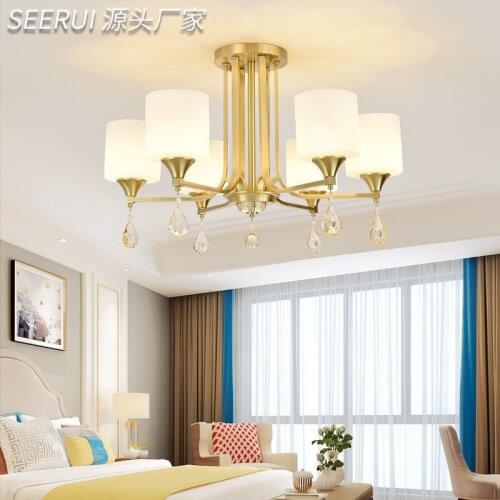Modern nordic led stone led crystal luminaire pendant lights lustre pendente ring lamp living room lights livingroom