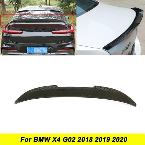 Carbon Fiber Spoiler For BMW X4 G02 2018 2019 2020 Rear Wing Spoiler Trunk Boot Wings Spoilers