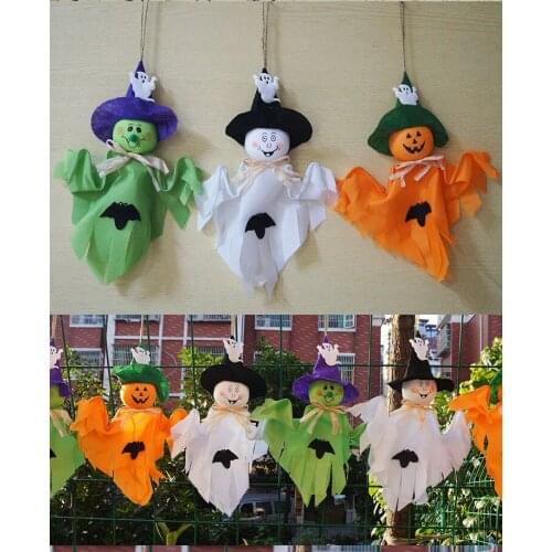 Halloween Decoration Ghost Bat Pendant Cartoon Hanging Colorful Home Bedroom Door Kids Gift Ornament