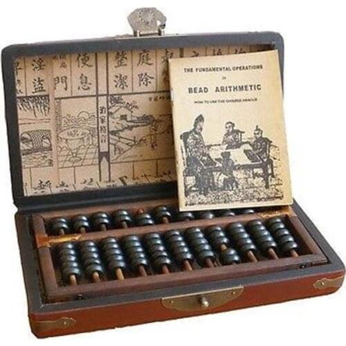 Vintage Chinese Wooden Bead Arithmetic Abacus W. Instruction
