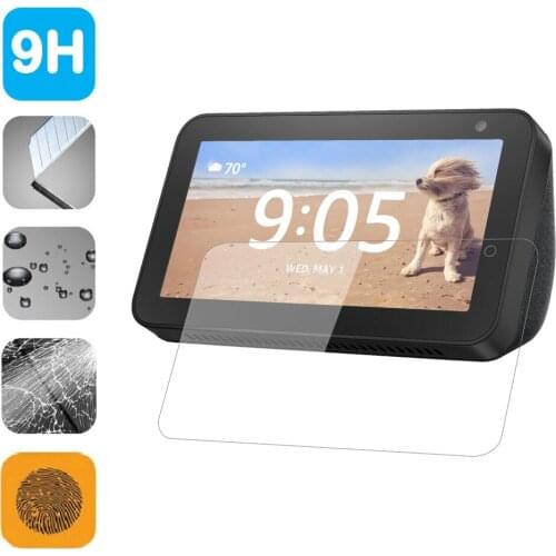 2pcs 9H Tempered Glass HD Anti Scratch Screen Protector Shield Film for Amazon Echo Show 5 Show5