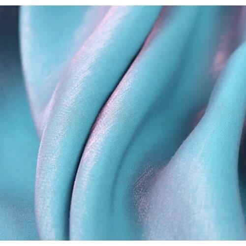 Avocado green glass silk cloth pure cotton silky glossy silk cloth garment pants dress wedding dress designer fabric wholesale