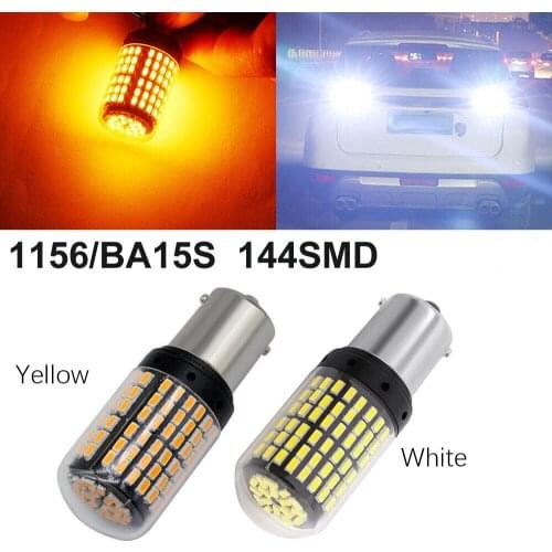 1pc Turn Signal Light 3014 144smd CanBus S25 1156 BA15S P21W LED BAY15D BAU15S PY21W lamp T20 LED 7440 W21W W21/20W led Bulbs