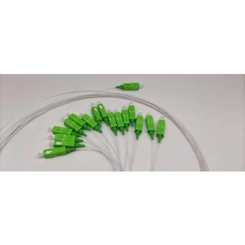 10pcs/lot 0.9mm Steel Tube Fiber Optic PLC Splitter 1x16 SC/APC Mini Blockless 1*16 Without connector