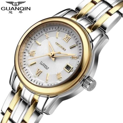 2020 Watches Women Fashion Luxury Watch Brand GUANQIN Ladies Quartz Wristwatches 30m Waterproof Steel Dress Watches Women Watch