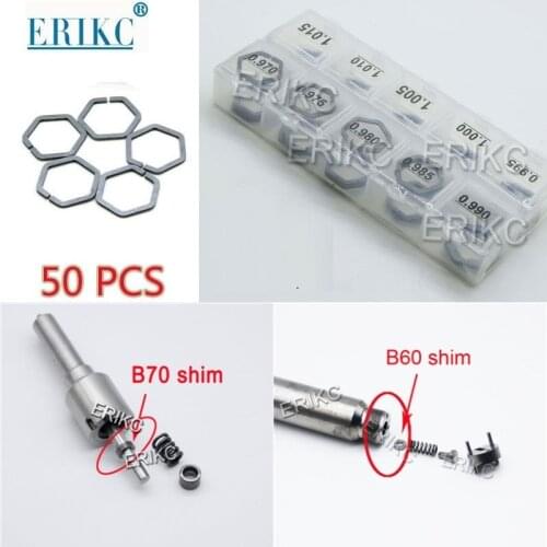 50PCS B60 1.34-1.52mm Injector Nozzle Adjustment Washer Shims B61 B70 Fuel Injector Gaskets for BOSCH Siemens Piezo Injection