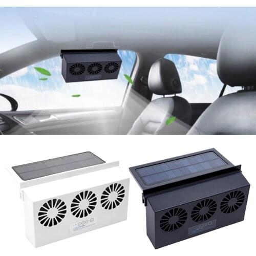 2 Colors 6th Generation Dual-mode Power Supply Car Solar Powered USB Exhaust Fan Auto Ventilation Fan Car Gills Cooler