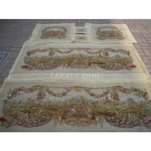 Free Shipping French Aubusson hand wovesofa and chair cover set 1:4 with arms