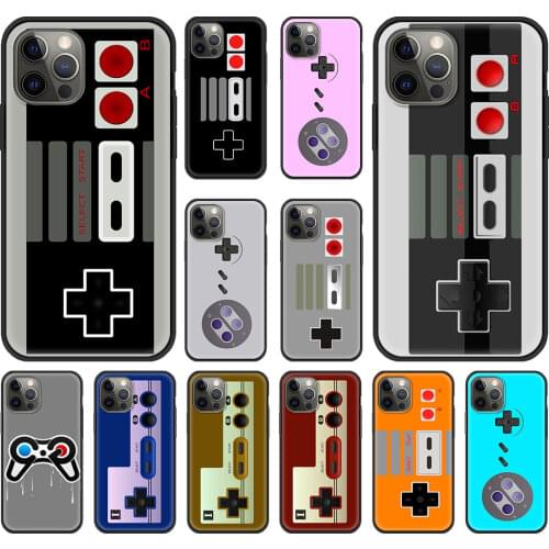 Phone Case for iPhone 11 Pro Cover For iphone 12 Pro Max 7 8 Plus XR SE 2020 X XS Funda Black Shell Classic Gamepad Joystick
