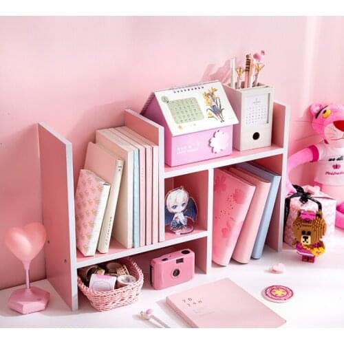 Wooden storage for easy classification of objects simple desktop children bedroom creative bay window bed bookshelf J05
