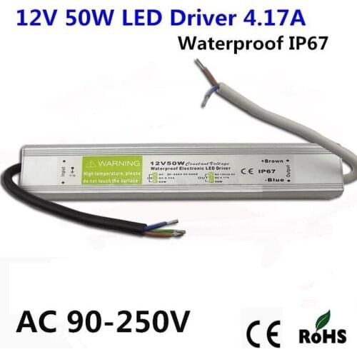 DC12V 50W Electronic LED Driver IP67 Waterproof Outdoor Lighting Equipment Dedicated Power Supply Transformers
