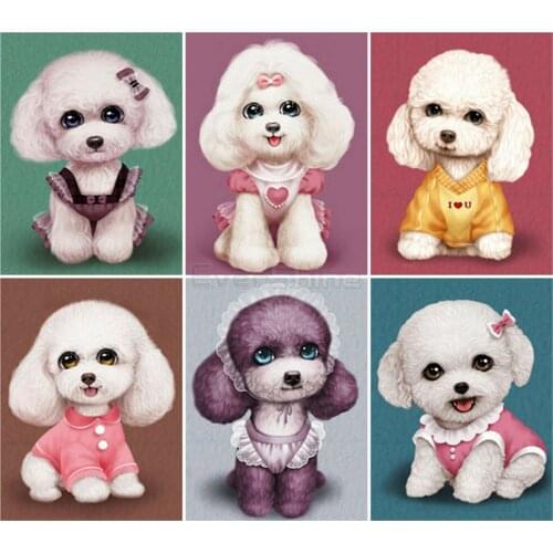 EverShine 5D Diamond Painting Kit Dog Cross Stitch Full Square Diamond Embroidery Animals Picture Rhinestones Handmade Art Hobby