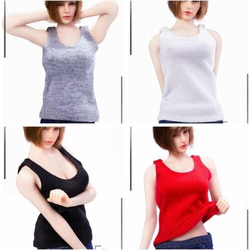 Custom 1/6 Scale T-shirt vest Clothes For 12" Male & Female Body Dolls