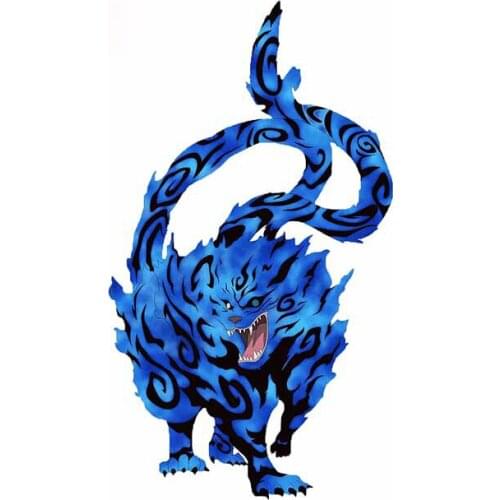 Personality Kurama Ninja Blue RV Decal Surfboard Motorcycle Personality Car Stickers Windshield Vinyl Car Wrap Apply To Car Door