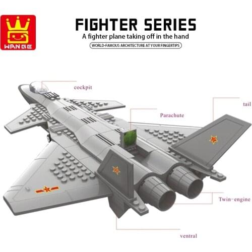 J-20 Fighter Aircraft Warplane Toys Building Blocks Bricks Model Gift Wange Military Sky War Technic Toy for Kids Army Airplane