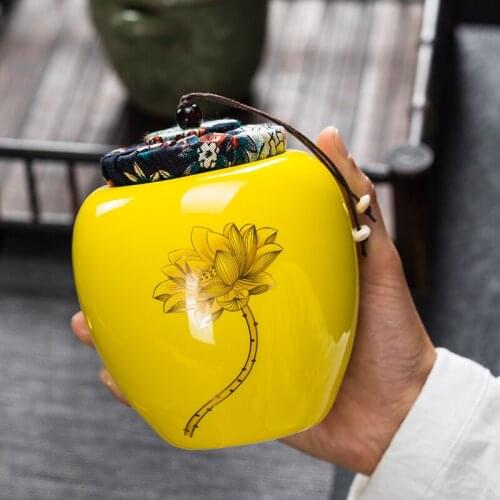 JIA-GUI LUO Ceramic Tea Caddies Tea Bag Storage Box Tea Bag Storage Box Tea Storage Tea Tin Canister Set Kitchen D132