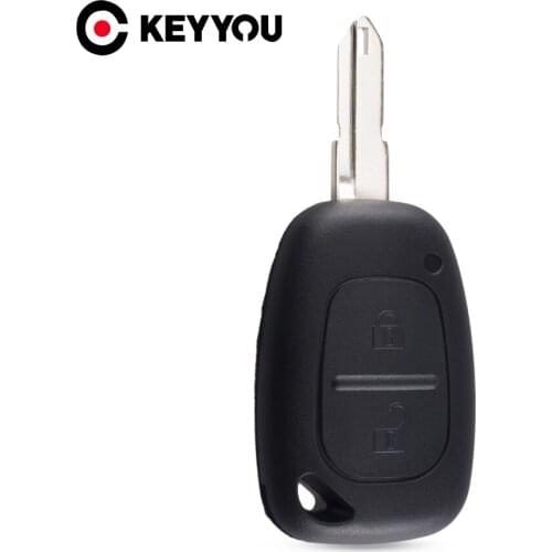 KEYYOU 10pcs/lot 2 Button Remote Key Fob Shell Case Blank For Vivaro Movano Renault Traffic KANGOO For Nissan