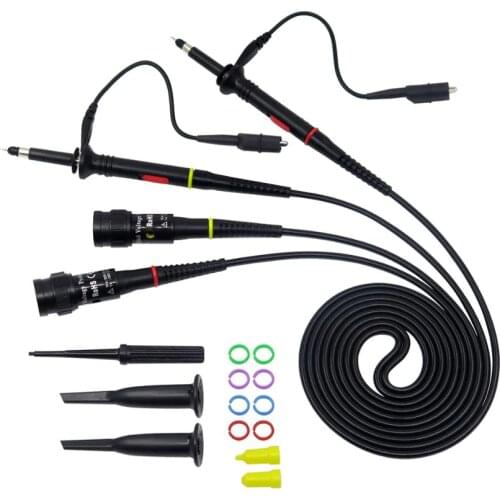 Cleqee P2000 Series DC-60MHz~200MHz Oscilloscope Probe For Tektronix HP X1/X10 P2060 P2100 P2200 BNC Test Lead kit