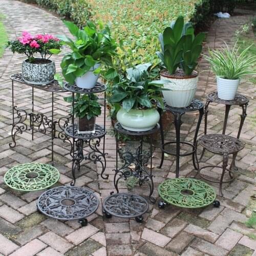 Creative Cast-iron Rectangular Pergola Flowerpot Shelf Storage Shelf Indoor Balcony Villa Decorations And Ornaments Flower Stand