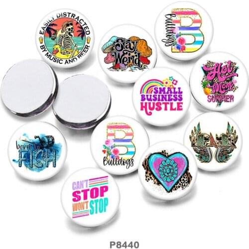 Words 12mm/18mm/20mm/25mm/30mm Round Glass Cabochon Flat Back Making Findings P8440