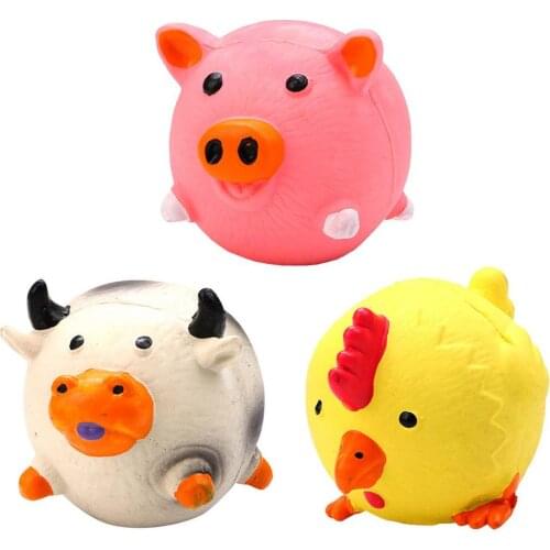 Latex Dog Toys Pet Play Squeaky Ball Chewing Toy vocal toys Balls Dog Supplies Puppy Toys Molar teeth pet supplies