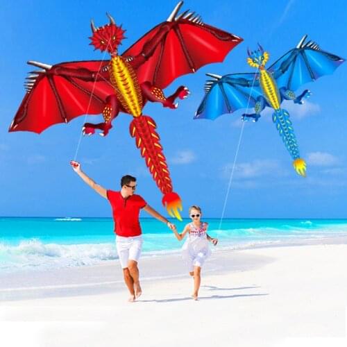 Outdoor Fun Toy Hot 160cm / 64inches Wind Animal Dragon LED Kite For Adults Children With Handle & Line Good Flying