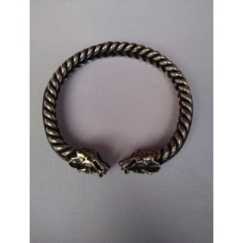 Artesanía de metal chino una pulsera decorada con animales decoración del hogar