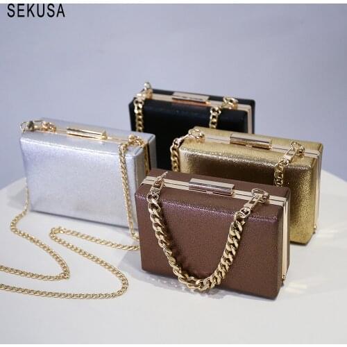 PU Fashion Women Clutch Flap Design Small Evening Bags Party Wedding Bridal Handbags Female Box Purse