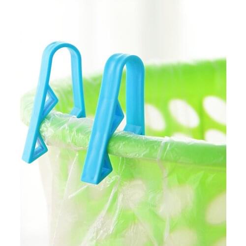 New 4Pcs/set Trash Bag Fixed Clip Waste Basket Rubbish Bin Garbage Can Clamp Holder Bag Clips