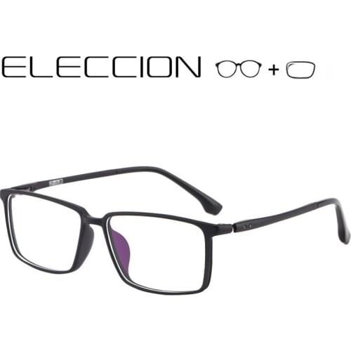 ELECCION UlTEM Frames Full Rim Square Optical Prescription Eyeglasses Blue Light Blocking Glasses Frame Wiht Diopter